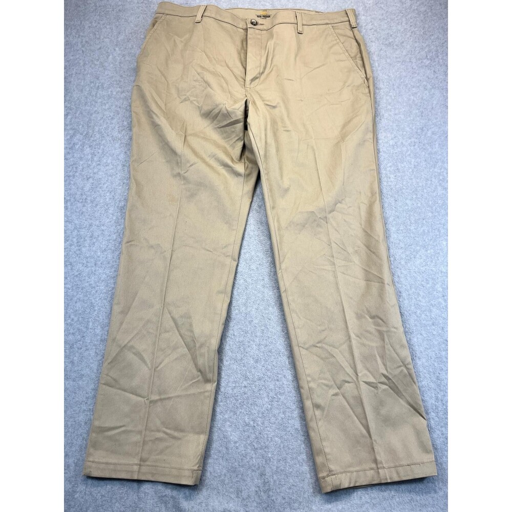Lee Total Freedom Slim Fit Pants Mens 38x32 Tan Khaki Stretch Chino 104285132